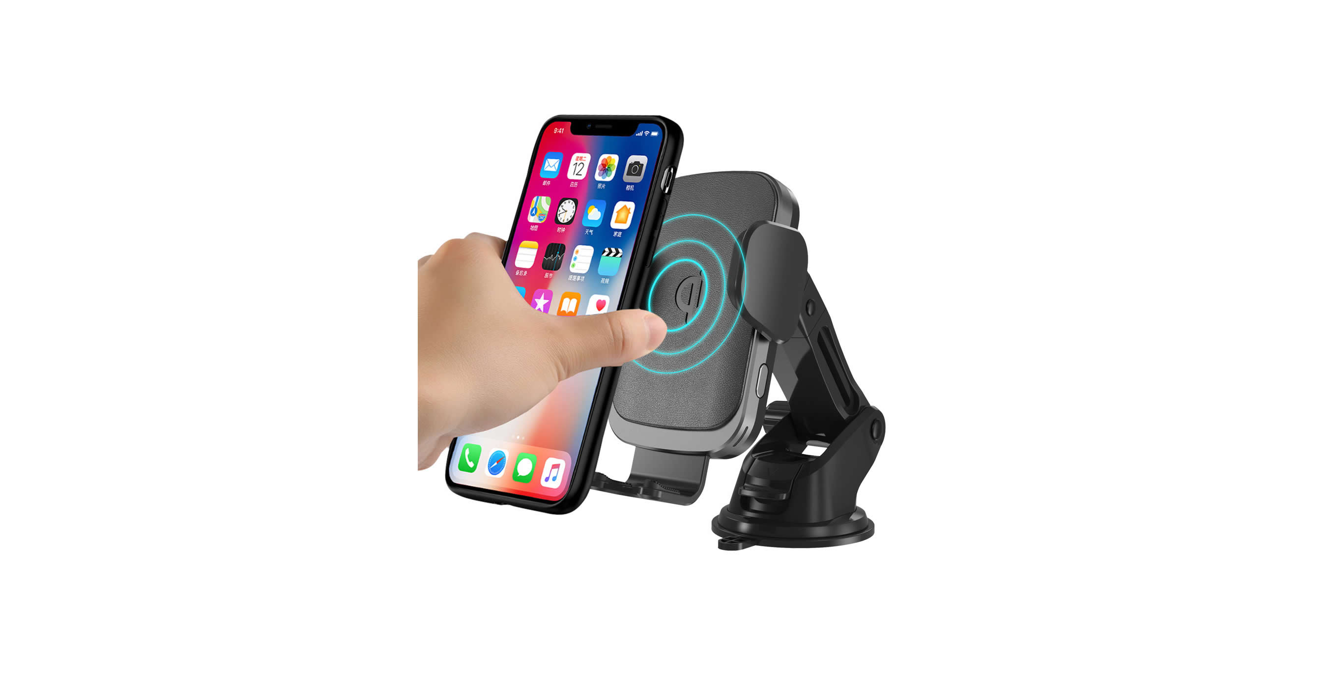 C60 Fast QI Car Mount Wireless charger